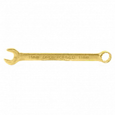 Ключ гаечный комбинированный, 11 мм, желтый цинк, Сибртех