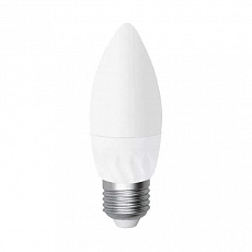 Лампа светодиодная Е27,  6Вт, С37 свеча, 2700К теплый свет Eurolux