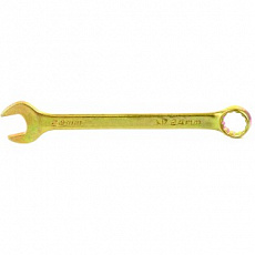 Ключ гаечный комбинированный, 24 мм, желтый цинк, Сибртех