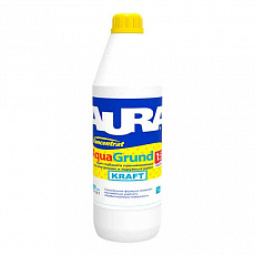 AURA грунт глубокого проникновения AQUA GRUND Kraft 1:5 для вн. и нар. работ,1 л (12шт/уп)