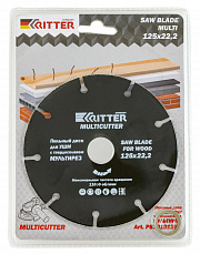 Диск пильный для УШМ 125 х 22,2 х 1,0 (дерево / пластик) Ritter MultiCutter