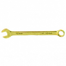 Ключ гаечный комбинированный, 12 мм, желтый цинк, Сибртех