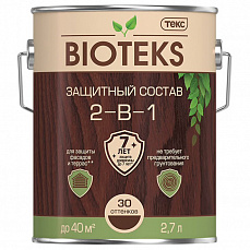 ТЕКС Состав 2-в-1 BIOTEKS/антисептик Биотекс КЛАССИК (сосна) 2,7л (6шт/уп)