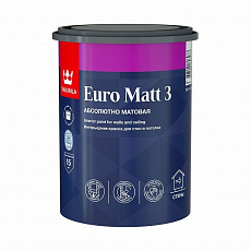 ТИККУРИЛА краска ЕВРО MATT 3 С интерьерная гл/мат 0,9 л (6шт/уп)