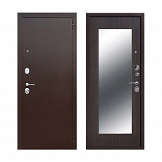 Дверь металлическая Царское Зеркало MAXI Венге (860мм) левая Бордер